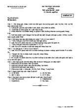 Đề thi trắc nghiệm học kì I Lịch sử lớp 10 - Mã đề 209